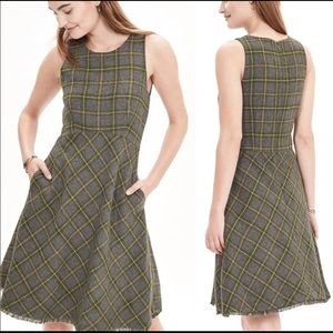 Banana republic wool plaid dress